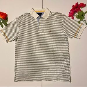 Tommy Hilfiger Green White Stripe Polo Men's XL